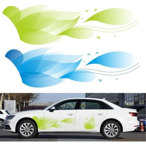 Fashion and colorful lotus flower decoration car sticker interesting gradient side car vinyl decals car accessories