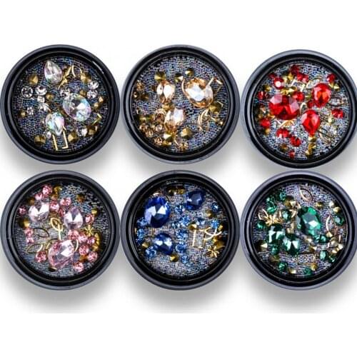 Nail Rhinestone Set Mixed-Color Special-shaped Pointed Nais Rhinestone Decor Manicure Salon Art Glass Beads Decoration