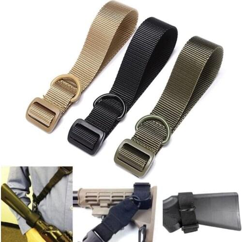 Gun Sling Adapter Adjustable Rifle Sling D Ring Loop Shoulder Strap Attachment for Shotgun Rifle Buttstock