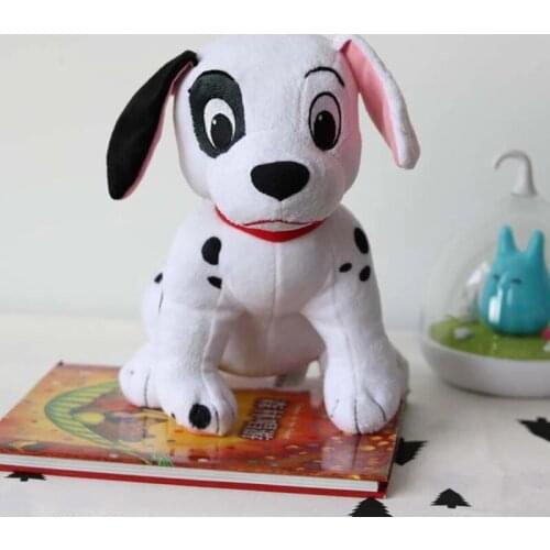 New Hot Animal Cartoon 101 Dalmatians Dog Plush Toy Kawaii Small Dog Soft Stuffed Doll Kids Gift 25cm