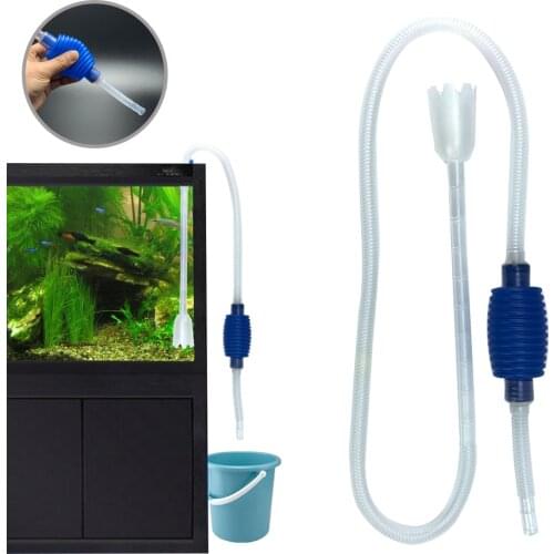 Plastic Aquarium Water Change Tube Aquarium Siphon Pump Fish Tank Cleaning Tool Aquarium Cleaner Tools Sand Washing Suction Pipe