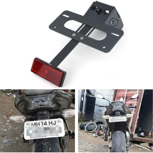 Fit For Kawasaki Ninja 650 Z650 2017 2018 2019 2020 Rear Tail Tidy License Plate Holder Bracket Fender Eliminator kit Black