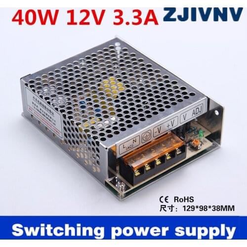 Factory sales directly high quality 40W output:12v 3.5a Switch mode power supply ac dc 12v SMPS input 110/220v (s-40-12)