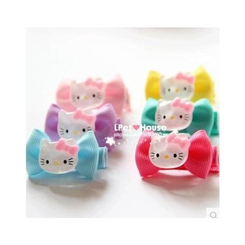 Cute cat small wholesale pet dog hair accessories Tactic flower card Okshamalzi 50pcs