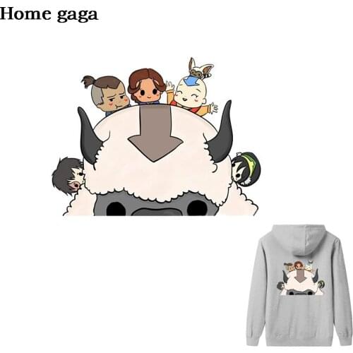 D3442 Homegaga Cute Cartoon Animal Patches Heat Transfer Iron On Patch For T-Shirt Kids Gift DIY Clothes Sticker Heat Transfer