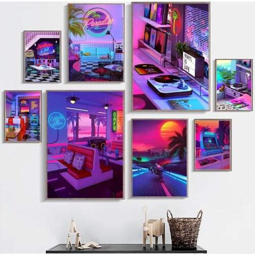 Modern Fashion Posters for Home Design Cyberpunks Art Paintings for Living Room Frameless Abstract Picture for Interior