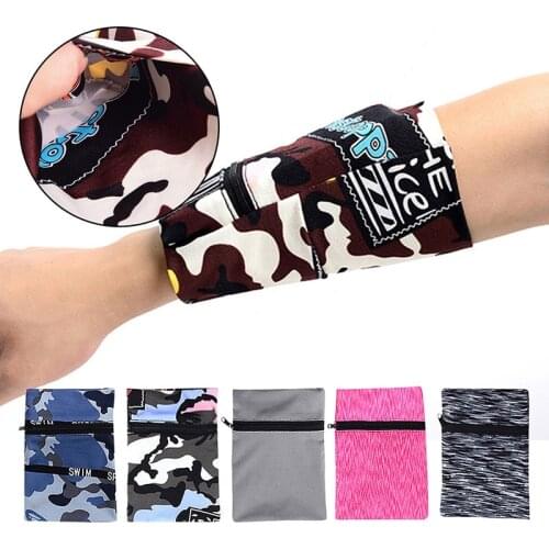 Multifunctional Zipper Ankle Wrap Bag Sports Wrist Strap Wallet Storage Bag Wristband Sweatband