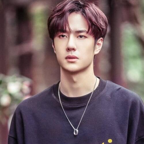 Wang Yibo Celebrity Inspired Necklace Men and Women Trendy Couple Cool Simple All-match Harajuku Style Ring Pendant Necklace