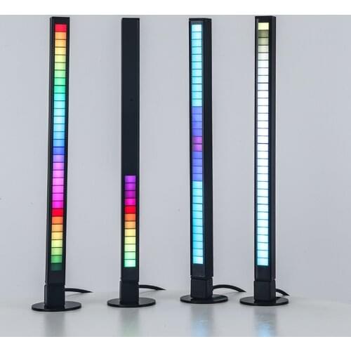 LED Strip Light Sound Control Pickup Rhythm Light 32 Bit Music Level Indicator Atmosphere RGB Colorful Tube USB Retrofit Lamp