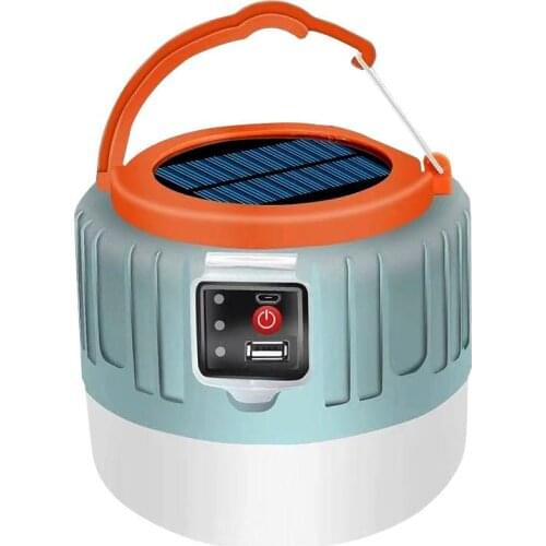 LED Camping Lights Solar Lamp USB Portable Lighting Phone Charge Outdoor Solar Light Waterproof Rechargeable Lantern