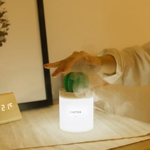 3life 280ML Cactus USB Mini Humidifier Ultrasonic Car Humidifier Air Diffuser Mist Maker for Home Office