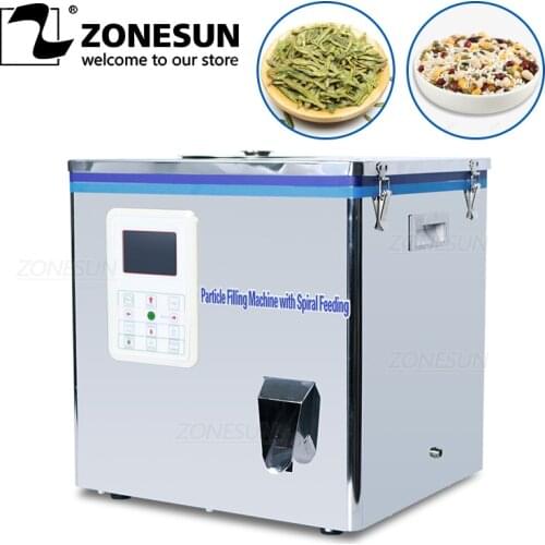 ZONESUN Tea Packaging Machine Sachet Can Filling Machine Granule Medlar Automatic Weighing Machine Powder Filler