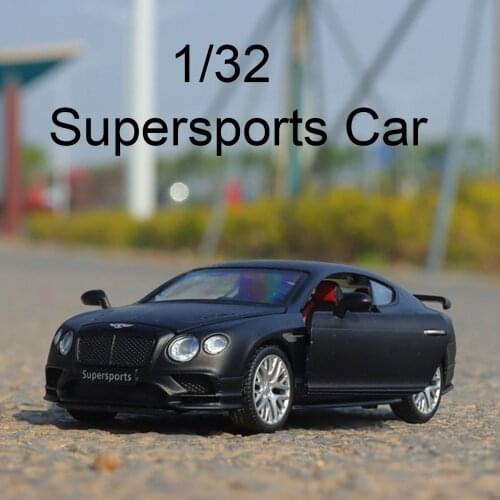 1:32 Continental Supers Alloy Pull Back Diecast Metal Vehicle Car Model For Boy Toy Children Gift With Box Collection