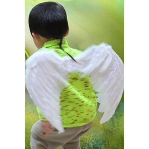 1pc Kids Teens Feather Angel Wings Cosplay Party Costume Dance Stage Wings Festival Carnival Masquerade Clothing Accessories