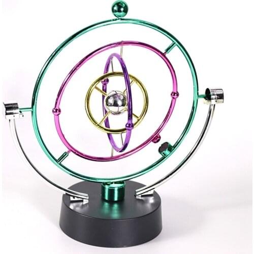 1Piece Solar System Model Desk Toys Newtons Cradle Perpetual Motion Spherical Pendulum Revolving Desk Orbital Toy