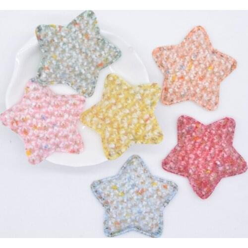 12Pcs Padded Colorful Cloth Patches Star Applique for Handmade Clothes Hat Sewing Supplies DIY Hairpin Hair Band Accessories N04