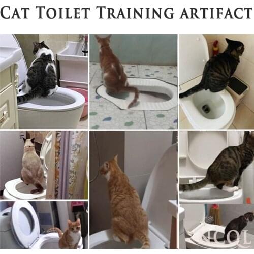 38*38*3cm Plastic Cat Toilet Training Kit Litter Box Puppy Cat Litter Mat Cat Toilet Trainer Toilet Pet Cleaning Cat Training