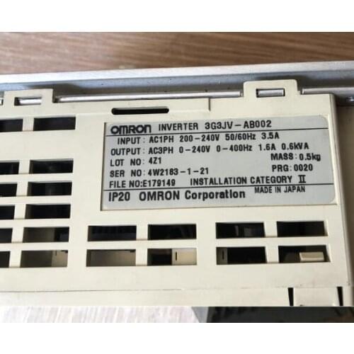 3G3JV-AB002 220V 0.25KW INVERTER Used One , 90% appaerance new , Good Working