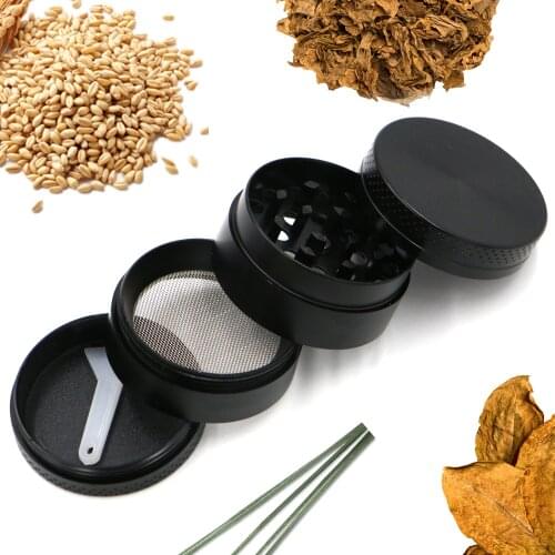 4 Layers Tobacco Grinder Mini Protable Weed Grinder Zinc Alloy Dry Herb Smoke Accessories Hemp Pepper Pot Spice Mill Grinder