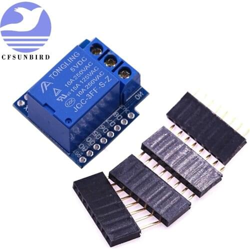 5pcs/lot 1 Road relay module High level trigger for D1 mini WIFI extended board learning board