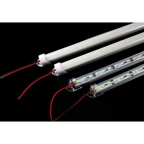 5PCS/Lot 7W 5630 LED Bar U Groove Light 50CM 72LEDs/M LED Strip DC 12V 5630 LED Tube Hard LED Strip