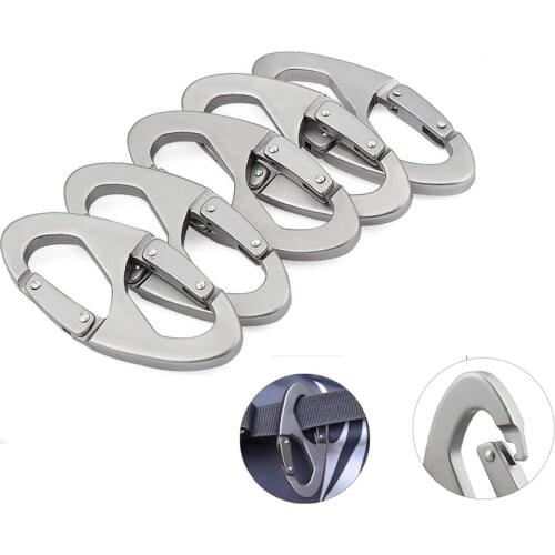 8 Shaped Carabiner Keychain Snap Clip Mini Durable S Type Hiking Hook Buckle Outdoor Camping Tool Double-gated Slidelock