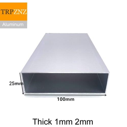 25x100mm,thick 1mm2mm,Rectangular aluminum tube profile,6063 Aluminum square pipe,Aluminum profile for decoration