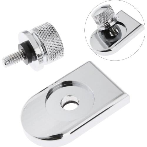 1/4" 6mm Aluminum Motorcycle Rear Seat Bolt Nut Tab Screw Mount Knob Cover For Sportster Fatbob Road King Softail Dyna Touring
