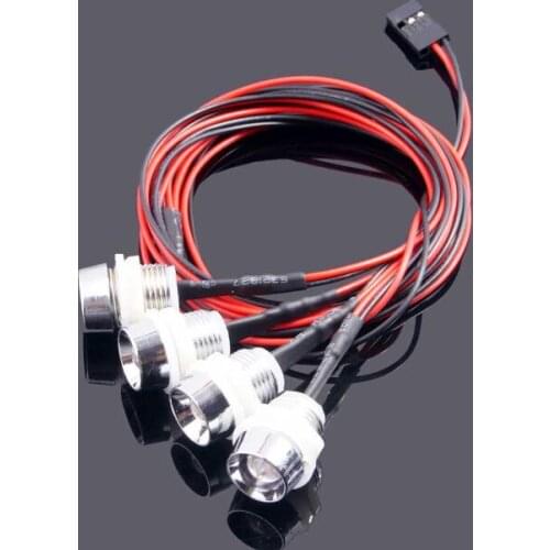 Free Shipping 1 to 4 LED lights 4 lamps for RC Gasoline/Electric Car model