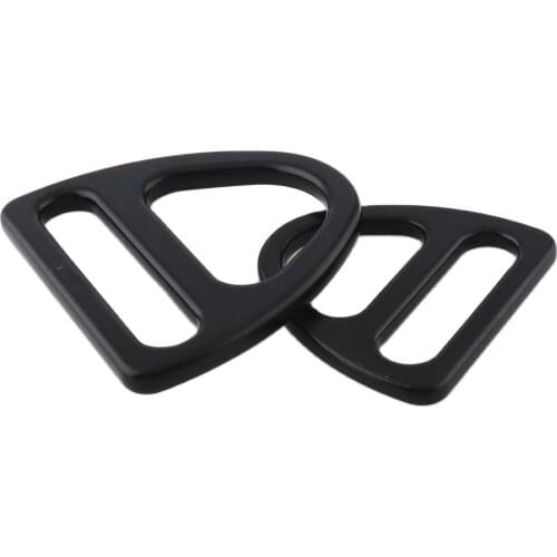 Black Color Metal Silder Inner37/50mm Alloy Adjustment Belt Anti-skid Buckle Connection Buckles for Webbing Belt Handbag Bag