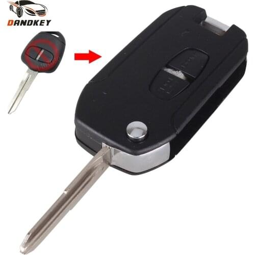 Dandkey New 2 Button For MITSUBISHI Grandis Outlander Lancer IV IX VI Key Shell key shell