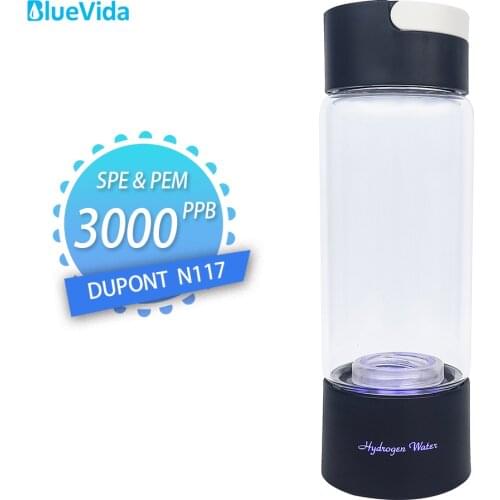 Elegant & fashion hydrogen water generator, high concentration 3000ppb hydrogen generator, SPE+PEM hydrogen water bottle
