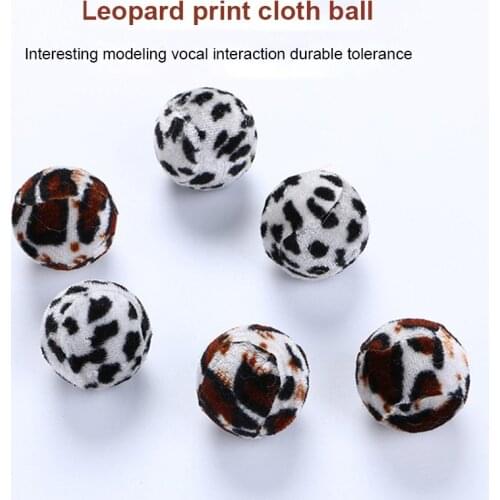 2021 New 1pcs Ball Cat Toy Leopard Print Ball Interactive Pet Cat Dog Chew Toys Tooth Cleaning Balls Puppy Toss Toy Cat Ball Toy