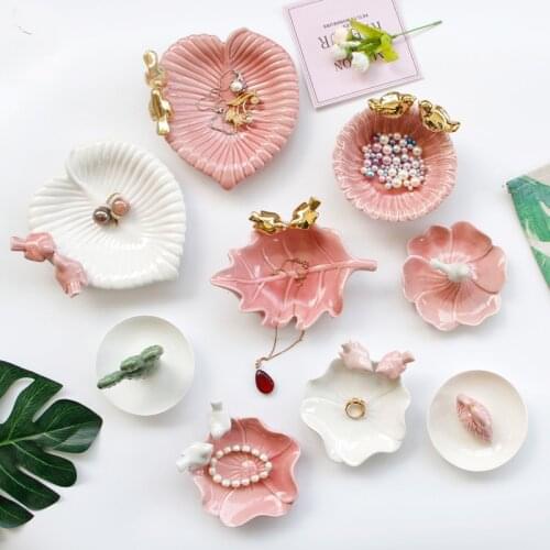 Ceramic jewelry tray jewelry necklace jewelry tray ring earrings storage tray jewelry shelf