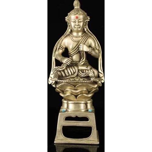 Collection of old pure copper, hand-made a gem-set gilt silver virgin protector god / Decoration Collection Gifts