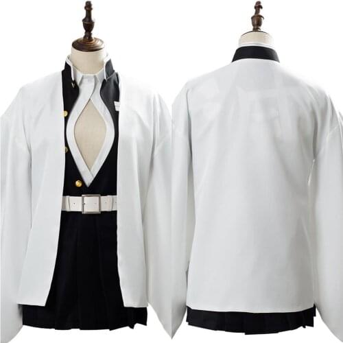 Anime Demon Slayer Kimetsu no Yaiba Kanroji Mitsuri Cosplay Costume Kimono Dress Halloween Uniform Cloak