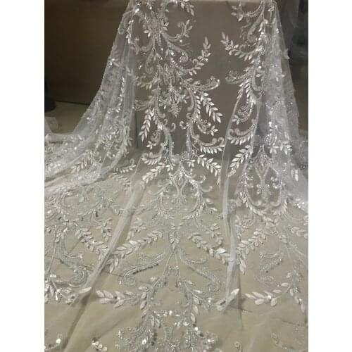 New design nigerian lace fabric Tulle ZH-628818 embroidery french net lace fabric for wedding dress