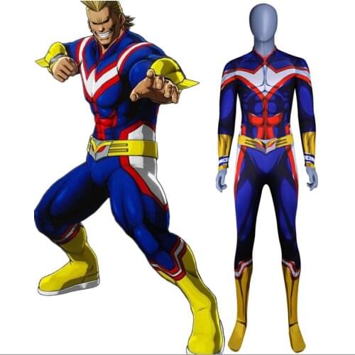 My Hero Academia All Might / Izuku Midoriya / Nejire Hado Costume 3D Original Movie Man Superhero Costume Zentai Suit