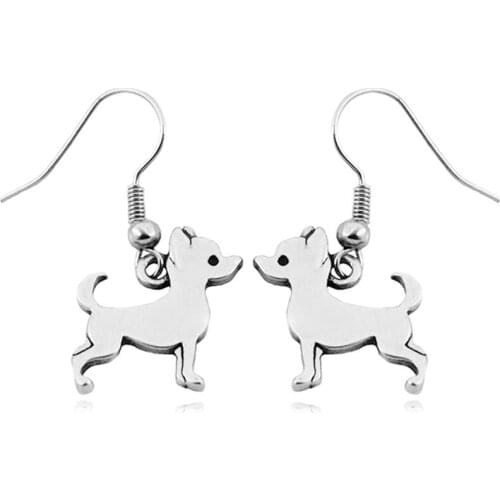 New Vintage Hippie Tiny Chihuahua Drop Earring Boho Dog Big Earrings For Women Brinco Earings Fashion Jewelry Pendientes Mujer