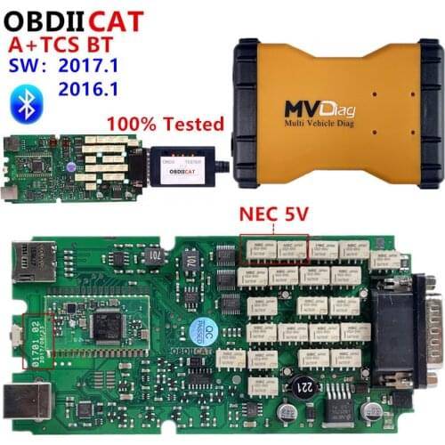 OBDIICAT Wholesale OBDIICAT-MVD With Bluetooth 2016.R1/2017.R1 TCS keygen OBD2 Diagnostic Tool Scan Test Car truck