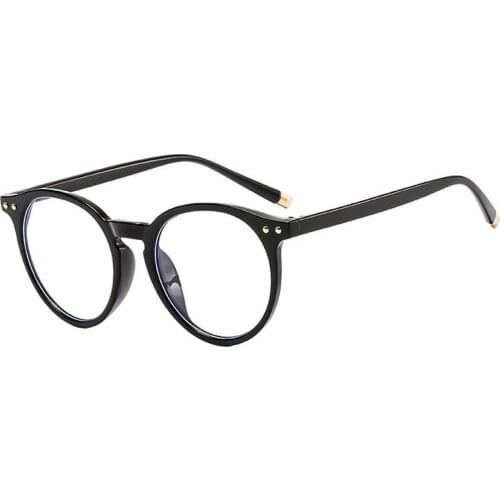 Anti Blue Light Glasses Round Eyeglasses Women Men Frames Transparent Optical Fake Eyeglass Myopia Frame