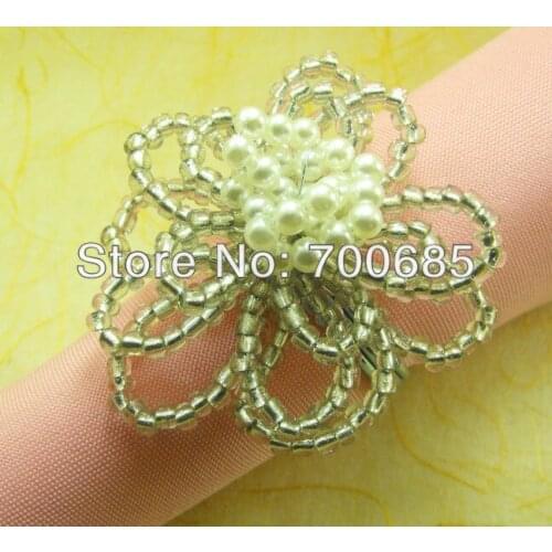 Wholesale napkin ring pearl napkin ring