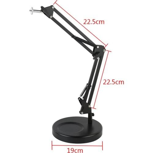 Aluminum Alloy Microscope Camera Stand Holder Adjustable Desktop Arm Stand Boom Table Working 450mm For Video Microscope Camera