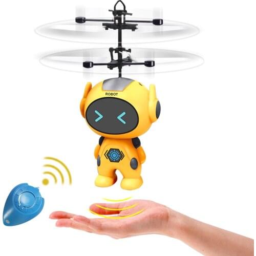 RC Robot Hand Sensing Electric RC UFO Helicopter Musical Toys Remote Control Aircraft Educational Toys For Kids Boys Capable