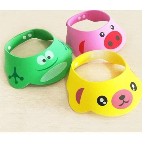 3 Colors Adjustable Baby Shower Hat Toddler Kids Shampoo Bathing Shower Cap Wash Hair Shield Direct Visor Caps for Baby Care
