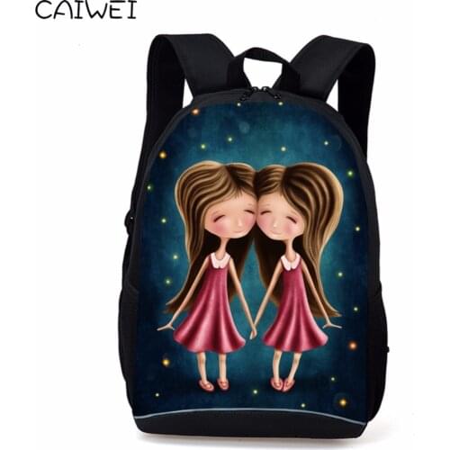 Cartoon School Backpack 12 Constellations Girls Shoulder Bag Galaxy Printing Bags Children Backpack Fashion Mochila Cute Bookbag