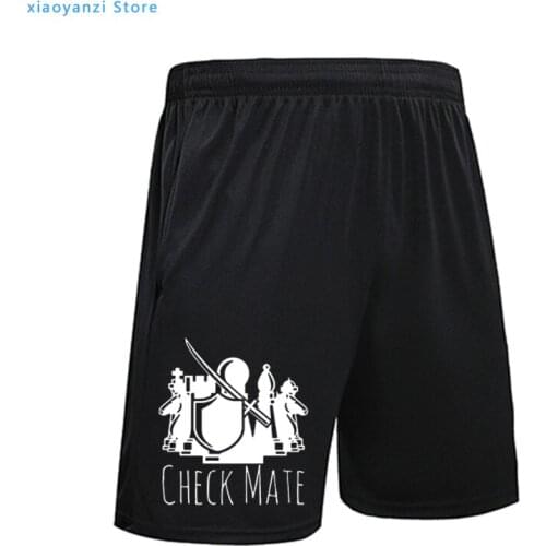 Check Mate men shorts Army Funny Personality Soldier Onset Chess Print Casual sportswear pants joggers shorts
