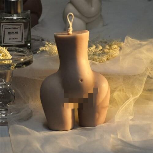 Hips Ass Women Candle Silicone Mold Gypsum Lady Butt Lower Body Tall Buttocks Shiny Temperament Woman Home Handmade 3D DIY
