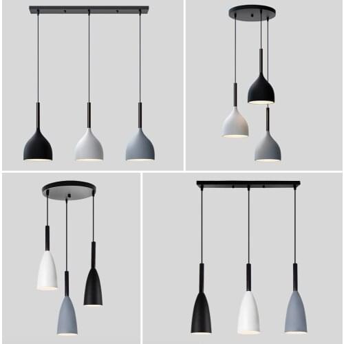 3 Heads Modern Nordic Pendant Lights Vintage Retro Loft Pendant Lamp Industrial Living Room Kitchen Hanging Lighting Fixture LED