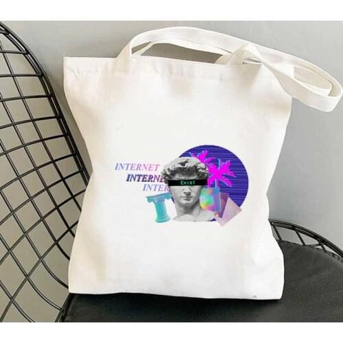 Michelangelo shopping bag jute bag canvas cotton bolso shopper eco bag reciclaje woven shoping fabric custom